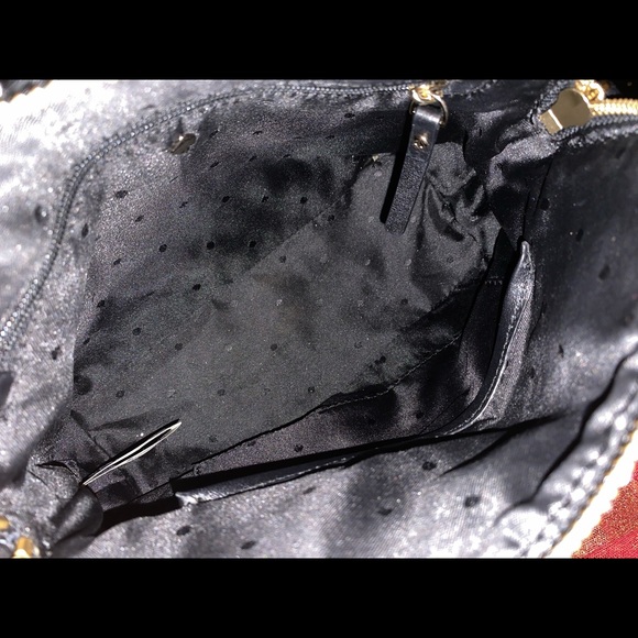 KATE SPADE BLUE GOLD WHITE TWEED LEATHER SHIMMERY Crossbody Bag GORG RARE LOVELY - Picture 3 of 8